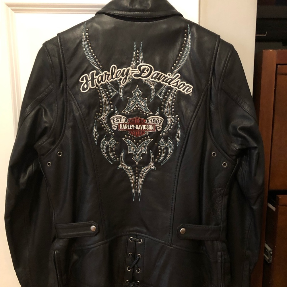 Genuine Leather Harley-Davidson Riding Jacket (S)